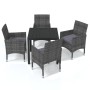 Juego muebles jardín 5 pzas con cojines ratán sintético gris de vidaXL, Conjuntos de jardín - Ref: Foro24-3095022, Precio: 36...