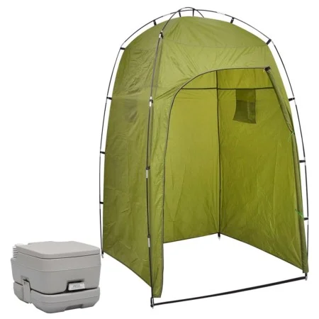 Inodoro portátil para camping con tienda 10+10 L de vidaXL, Duchas y retretes portátiles - Ref: Foro24-3081890, Precio: 130,6...
