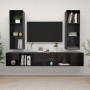 Muebles de salón de pared 4 pzas madera ingeniería negro brillo de vidaXL, Muebles TV - Ref: Foro24-3079887, Precio: 195,72 €...