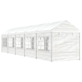 Cenador con techo polietileno blanco 11,15x2,28x2,69 m de vidaXL, Carpas y cenadores - Ref: Foro24-3155481, Precio: 448,79 €,...