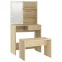 Set de tocador con LED madera contrachapada roble Sonoma de vidaXL, Tocadores para dormitorios - Ref: Foro24-3114109, Precio:...