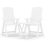 Juego de comedor para jardín 3 piezas polipropileno blanco de vidaXL, Conjuntos de jardín - Ref: Foro24-3120463, Precio: 178,...
