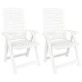 Juego de comedor para jardín 3 piezas polipropileno blanco de vidaXL, Conjuntos de jardín - Ref: Foro24-3120463, Precio: 178,...