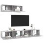 Set de muebles de salón 3 pzas madera ingeniería gris hormigón de vidaXL, Muebles TV - Ref: Foro24-3079123, Precio: 143,98 €,...
