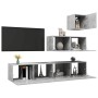 Set de muebles de salón 4 pzas madera ingeniería gris hormigón de vidaXL, Muebles TV - Ref: Foro24-3079156, Precio: 131,68 €,...