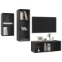 Set de mueble para TV 3 pzas madera contrachapada negro brillo de vidaXL, Muebles TV - Ref: Foro24-3079734, Precio: 136,95 €,...