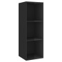 Set de mueble para TV 3 pzas madera contrachapada negro brillo de vidaXL, Muebles TV - Ref: Foro24-3079734, Precio: 136,95 €,...