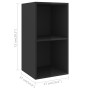 Set de mueble para TV 3 pzas madera contrachapada negro brillo de vidaXL, Muebles TV - Ref: Foro24-3079734, Precio: 136,95 €,...