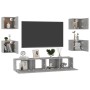 Set de muebles de salón 6 pzas madera ingeniería gris hormigón de vidaXL, Muebles TV - Ref: Foro24-3079082, Precio: 155,27 €,...