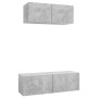 Set de muebles de salón 2 pzas madera ingeniería gris hormigón de vidaXL, Muebles TV - Ref: Foro24-3079122, Precio: 87,02 €, ...
