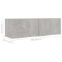 Set de muebles de salón 2 pzas madera ingeniería gris hormigón de vidaXL, Muebles TV - Ref: Foro24-3079122, Precio: 87,02 €, ...