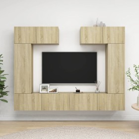 Set muebles de salón TV 6 pzas madera ingeniería roble Sonoma de vidaXL, Muebles TV - Ref: Foro24-3079014, Precio: 248,44 €, ...