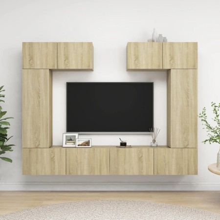 Set muebles de salón TV 6 pzas madera ingeniería roble Sonoma de vidaXL, Muebles TV - Ref: Foro24-3079014, Precio: 248,44 €, ...