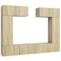 Set muebles de salón TV 6 pzas madera ingeniería roble Sonoma de vidaXL, Muebles TV - Ref: Foro24-3079014, Precio: 248,44 €, ...