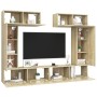 Set muebles de salón TV 6 pzas madera ingeniería roble Sonoma de vidaXL, Muebles TV - Ref: Foro24-3079014, Precio: 248,44 €, ...