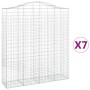 Cestas de gaviones 7 uds forma de arco hierro 200x50x220/240 cm de vidaXL, Maceteros y jardineras - Ref: Foro24-3145771, Prec...
