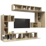 Set de muebles para TV 8 pzas madera contrachapada roble Sonoma de vidaXL, Muebles TV - Ref: Foro24-3079040, Precio: 331,77 €...
