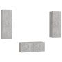 Set de muebles de salón 3 pzas madera ingeniería gris hormigón de vidaXL, Muebles TV - Ref: Foro24-3079078, Precio: 136,52 €,...