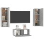 Set de muebles de salón 3 pzas madera ingeniería gris hormigón de vidaXL, Muebles TV - Ref: Foro24-3079078, Precio: 136,52 €,...