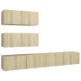 Juego de muebles de salón 4 piezas roble Sonoma de vidaXL, Muebles TV - Ref: Foro24-3079026, Precio: 164,73 €, Descuento: %