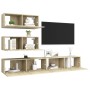 Juego de muebles de salón 4 piezas roble Sonoma de vidaXL, Muebles TV - Ref: Foro24-3079026, Precio: 164,73 €, Descuento: %