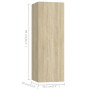 Set de muebles salón TV 8 pzas madera ingeniería roble Sonoma de vidaXL, Muebles TV - Ref: Foro24-3078985, Precio: 372,70 €, ...
