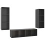 Muebles de salón 3 piezas madera de ingeniería gris con brillo de vidaXL, Muebles TV - Ref: Foro24-3079753, Precio: 159,43 €,...