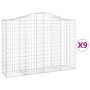 Cestas gaviones 9 uds forma de arco hierro 200x50x140/160 cm de vidaXL, Maceteros y jardineras - Ref: Foro24-3145689, Precio:...