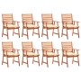 Sillas comedor de jardín y cojines 8 uds madera maciza acacia de vidaXL, Sillas de jardín - Ref: Foro24-3078376, Precio: 588,...