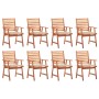 Sillas comedor de jardín y cojines 8 uds madera maciza acacia de vidaXL, Sillas de jardín - Ref: Foro24-3078377, Precio: 587,...