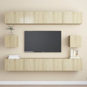 Juego de muebles de salón 6 piezas roble Sonoma de vidaXL, Muebles TV - Ref: Foro24-3078999, Precio: 201,39 €, Descuento: %