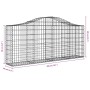Cestas de gaviones 3 uds forma de arco hierro 200x30x80/100 cm de vidaXL, Maceteros y jardineras - Ref: Foro24-3145410, Preci...