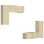 Juego de muebles de salón 4 piezas roble Sonoma de vidaXL, Muebles TV - Ref: Foro24-3079004, Precio: 167,85 €, Descuento: %