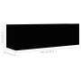 Set de muebles de salón TV 2 pzas madera de ingeniería negro de vidaXL, Muebles TV - Ref: Foro24-3078807, Precio: 110,10 €, D...