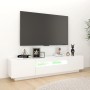 Mueble para TV con luces LED blanco 180x35x40 cm en Muebles TV | Comprar online en Foru.es