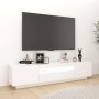 Mueble para TV con luces LED blanco 180x35x40 cm en Muebles TV | Comprar online en Foru.es