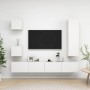 Set de muebles de salón TV 5 piezas madera de ingeniería blanco de vidaXL, Muebles TV - Ref: Foro24-3078697, Precio: 203,62 €...