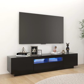 Mueble para TV con luces LED negro 180x35x40 cm en Muebles TV | Comprar online en Foru.es