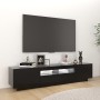 Mueble para TV con luces LED negro 180x35x40 cm en Muebles TV | Comprar online en Foru.es