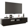 Mueble para TV con luces LED negro 180x35x40 cm en Muebles TV | Comprar online en Foru.es