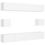 Set de muebles de salón TV 6 piezas madera de ingeniería blanco de vidaXL, Muebles TV - Ref: Foro24-3078684, Precio: 259,51 €...