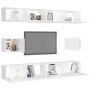 Set de muebles de salón TV 6 piezas madera de ingeniería blanco de vidaXL, Muebles TV - Ref: Foro24-3078684, Precio: 259,51 €...