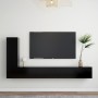 Set de muebles de salón TV 3 pzas madera de ingeniería negro de vidaXL, Muebles TV - Ref: Foro24-3078780, Precio: 190,44 €, D...