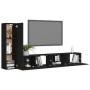Set de muebles de salón TV 3 pzas madera de ingeniería negro de vidaXL, Muebles TV - Ref: Foro24-3078780, Precio: 190,44 €, D...
