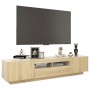 Armario TV con luces LED color roble Sonoma 180x35x40 cm en Muebles TV | Comprar online en Foru.es