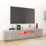 Mueble para TV con luces LED gris hormigón 180x35x40 cm en Muebles TV | Comprar online en Foru.es