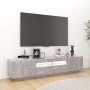 Mueble para TV con luces LED gris hormigón 180x35x40 cm en Muebles TV | Comprar online en Foru.es