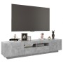 Mueble para TV con luces LED gris hormigón 180x35x40 cm en Muebles TV | Comprar online en Foru.es