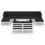 Set de muebles de jardín 10 pzas con cojines madera pino blanco de vidaXL, Conjuntos de jardín - Ref: Foro24-3077160, Precio:...