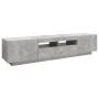 Mueble para TV con luces LED gris hormigón 180x35x40 cm en Muebles TV | Comprar online en Foru.es